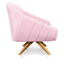 Ver imagem 4 de Kit 02 Poltronas Giovana Suede Rosa Bebê
