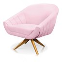 Ver imagem 5 de Kit 02 Poltronas Giovana Suede Rosa Bebê