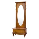 Ver imagem 2 de Chapeleira Clássica em Madeira Maciça com Espelho e 1 Gaveta 5269