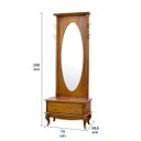 Ver imagem 5 de Chapeleira Clássica em Madeira Maciça com Espelho e 1 Gaveta 5269