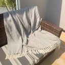 Ver imagem 5 de Manta P/ Sofá - Pinheiro - 3 Lugares - 1,45m X 1,95m - Cinza - Gouvea Textil