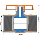 Ver imagem 3 de Registro de Esfera Roscável Pvc Tamanho 3/4'' Sistema V.a.r Cor Azul Irriga Durín