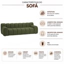 Ver imagem 3 de Sofá Living 4 Lugares 230cm Pés Madeira Gomo Linho Verde - Nexta Casa