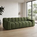 Ver imagem 2 de Sofá Living 4 Lugares 230cm Pés Madeira Gomo Linho Verde - Nexta Casa