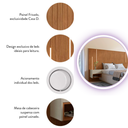 Ver imagem 6 de Cabeceira Cama Casal King Florença com Mesa de Cabeceira e Led – Cedro