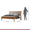 Ver imagem 5 de Cama Casal Estofada 1,40m - Vivare - Josandro Móveis
