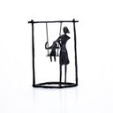 Ver imagem 4 de Escultura Em Metal Preto Balanço 18x13,5cm