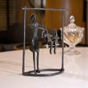Ver imagem 7 de Escultura Em Metal Preto Balanço 18x13,5cm