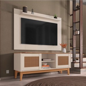 Rack com Painel para TV até 60 Polegadas Retrô Safira Versátile 