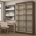 Ver imagem 5 de Armário Multiuso Albuquerque 4 Portas 8 Prateleiras Castanho - Panorama Móveis