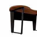 Ver imagem 7 de Mesa para Escritório Orgânica Linear Contemporânea sem Gavetas 173cm Nogal com Preto F5 Office