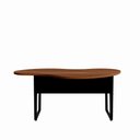 Ver imagem 5 de Mesa para Escritório Orgânica Linear Contemporânea sem Gavetas 173cm Nogal com Preto F5 Office