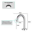 Ver imagem 4 de Torneira para Banheiro Cromada Bica Baixa Monocomando Fc-137