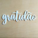 Ver imagem 1 de Adorno Gratidão - Quadro, Lettering, Decoração Para Parede - 25cm - Toque 3D:Branco