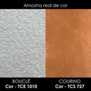 Ver imagem 4 de Puff Decorativo Verso 45x51 cm Pes Madeira Boucle e Courino Tce 1010 Tcs 727 Moll
