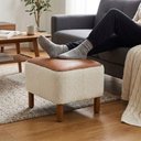 Ver imagem 7 de Puff Decorativo Verso 45x51 cm Pes Madeira Boucle e Courino Tce 1010 Tcs 727 Moll