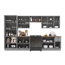 Ver imagem 3 de Armário de Cozinha Modulada Completa Fidelitá Nara 100% MDF 6 Peças 360cm 16 Portas 2 Gavetas com