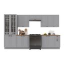 Ver imagem 2 de Armário de Cozinha Modulada Completa Fidelitá Nara 100% MDF 6 Peças 360cm 16 Portas 2 Gavetas com