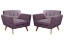 Ver imagem 1 de Poltrona Decorativa Bruna Living Sala Quarto Recepção - Veludo Roxo 380