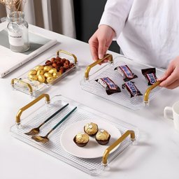 Bandeja com Alça Grande Multiuso em Acrílico - Elegância e Funcionalidade - 7