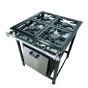Ver imagem 2 de Fogão Alta Pressão 4 Bocas Alcazon com Forno 60 Litros Tampa Inox Acz-009+aczf-002