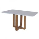 Ver imagem 4 de Conjunto Sala Jantar Mesa 4cad Mel Off White C/marrom Acinz