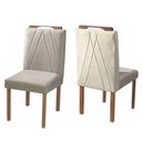 Ver imagem 3 de Conjunto Sala Jantar Mesa 4cad Mel Off White C/marrom Acinz