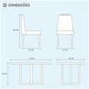 Ver imagem 2 de Conjunto Sala Jantar Mesa 4cad Mel Off White C/marrom Acinz