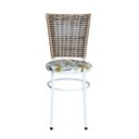 Ver imagem 4 de 2 Cadeiras Branca para Mesa Hawai Avelã Assento Floral:floral Orquídea