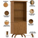 Ver imagem 4 de Kit Aparador Buffet Bar Living com Cristaleira Adega Vicky N01 Ypê - Lyam Decor
