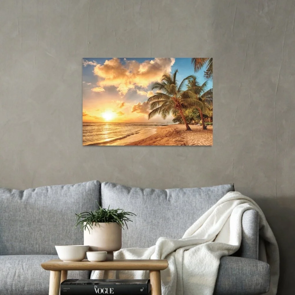 Quadro Decorativo Praia e Sol 120x80cm no Chassi