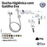 Ducha Higiênica Banheiro Flexível 1,20m Cromado Eva 90 Fani - 2