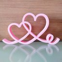 Ver imagem 2 de Estatueta Coração Romance 26cm - Decoração Casal Quarto Sala - Cor: Rosa Claro