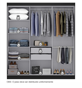 Ver imagem 4 de Guarda Roupa Casal 6 Portas em MDP 180cm Paris Espresso Móveis Preto