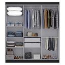 Ver imagem 5 de Guarda Roupa Casal 6 Portas em MDP 180cm Paris Espresso Móveis Preto