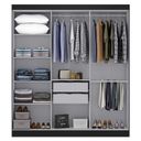 Ver imagem 5 de Guarda Roupa Casal 6 Portas em MDP 180cm Paris Espresso Móveis Preto