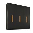 Ver imagem 2 de Guarda Roupa Casal 6 Portas em MDP 180cm Paris Espresso Móveis Preto