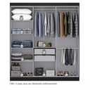 Ver imagem 4 de Guarda Roupa Casal 6 Portas em MDP 180cm Paris Espresso Móveis Preto