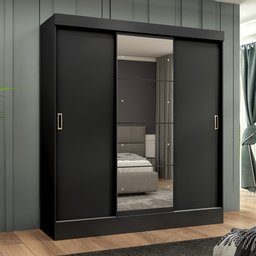 Guarda Roupa Casal com Espelho 3 Portas 2 Gavetas Istambul Espresso Móveis - 1