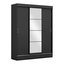 Guarda Roupa Casal com Espelho 3 Portas 2 Gavetas Istambul Espresso Móveis - 2