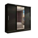 Ver imagem 2 de Guarda Roupa Casal com Espelho 3 Portas 2 Gavetas Istambul Espresso Móveis Preto