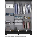 Ver imagem 4 de Guarda Roupa Casal com Espelho 3 Portas Atenas Yescasa