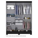 Ver imagem 4 de Guarda Roupa Casal com Espelho 3 Portas Atenas Yescasa