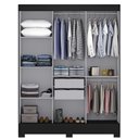 Ver imagem 3 de Guarda Roupa Casal com Espelho 3 Portas Atenas Yescasa