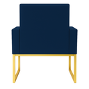Ver imagem 5 de Kit 2 Poltronas Decorativas para Estúdio e Salão Base Metal Azul