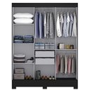 Ver imagem 4 de Guarda Roupa Casal 3 Portas Atenas Yescasa