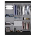Ver imagem 5 de Guarda Roupa Casal 3 Portas 2 Gavetas 157cm Istambul Yescasa