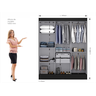 Guarda Roupa Casal 3 Portas 2 Gavetas 157cm Istambul Yescasa - 3