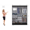 Ver imagem 3 de Guarda Roupa Casal 3 Portas 2 Gavetas 157cm Istambul Yescasa