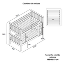 Ver imagem 2 de Beliche Duplo Adulto Solteiro de Madeira Maciça Resistente